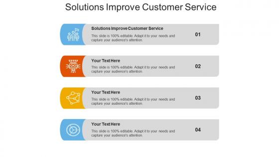 Solutions improve customer service ppt powerpoint presentation outline tips cpb