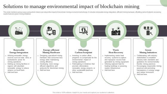 Solutions To Manage Environmental Impact Complete Guide On How Blockchain BCT SS