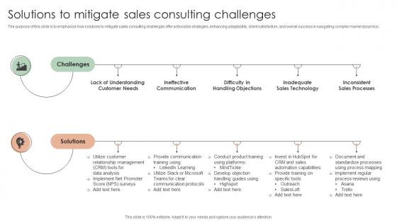 Solutions To Mitigate Sales Consulting Challenges