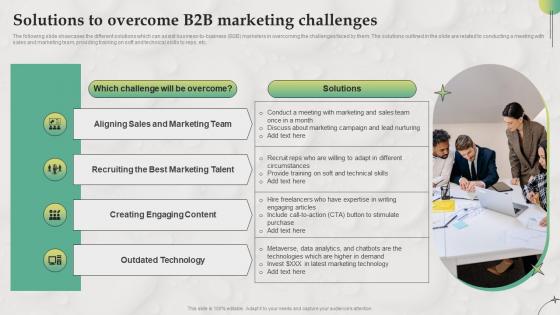 Solutions To Overcome B2B Marketing Challenges B2B Marketing Strategies For Service MKT SS V