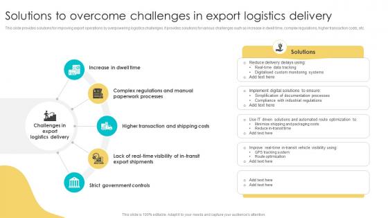 Solutions To Overcome Challenges In Export Logistics Delivery