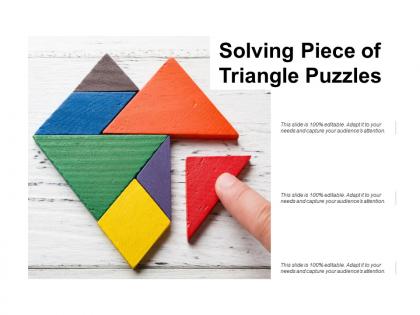 Solving piece of triangle puzzle