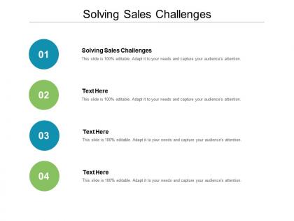 Solving sales challenges ppt powerpoint presentation infographic template layout cpb