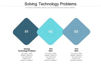 Solving technology problems ppt powerpoint presentation infographic template cpb