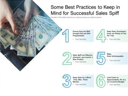 Some best practices to keep in mind for successful sales spiff
