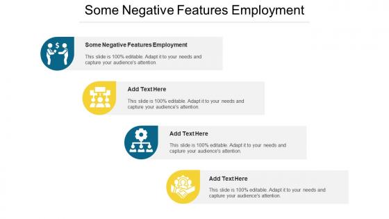 Some Negative Features Employment Ppt Powerpoint Presentation Outline Cpb