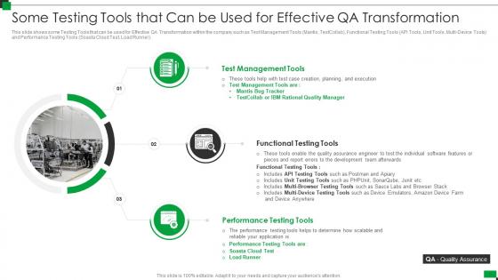 Some testing tools that can be used for effective qa transformation strategies