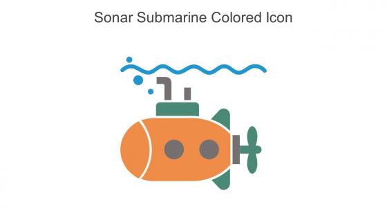 Sonar Submarine Colored Icon In Powerpoint Pptx Png And Editable Eps Format