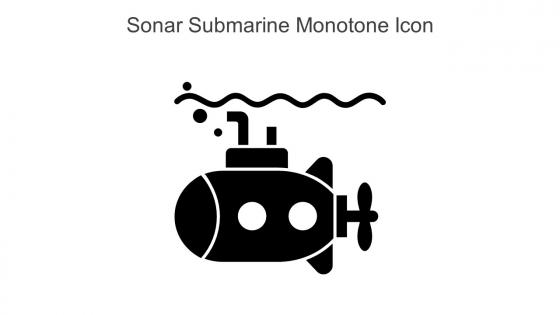 Sonar Submarine Monotone Icon In Powerpoint Pptx Png And Editable Eps Format