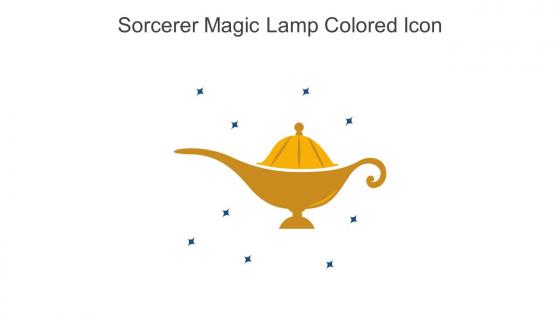 Sorcerer Magic Lamp Colored Icon In Powerpoint Pptx Png And Editable Eps Format