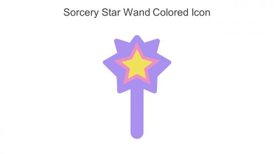 Sorcery Star Wand Colored Icon In Powerpoint Pptx Png And Editable Eps Format