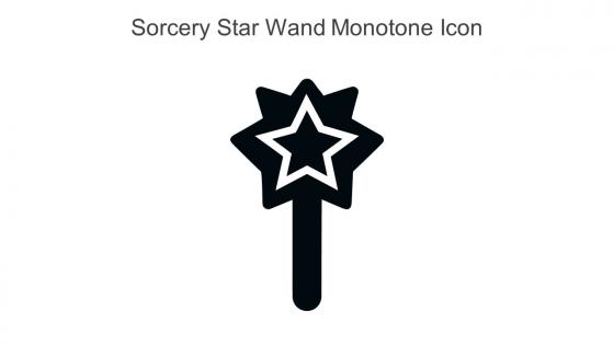 Sorcery Star Wand Monotone Icon In Powerpoint Pptx Png And Editable Eps Format