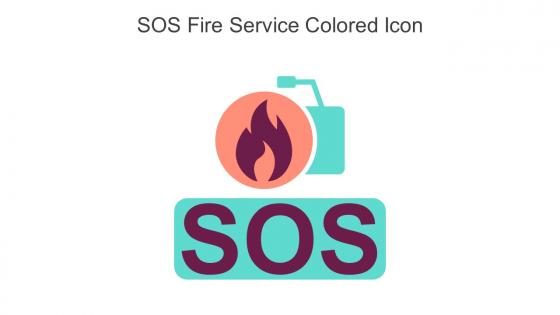 SOS Fire Service Colored Icon In Powerpoint Pptx Png And Editable Eps Format