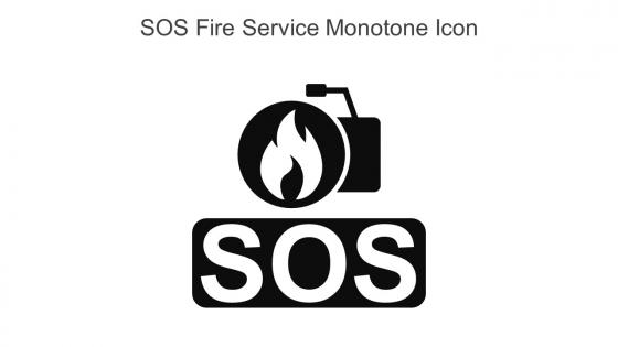SOS Fire Service Monotone Icon In Powerpoint Pptx Png And Editable Eps Format