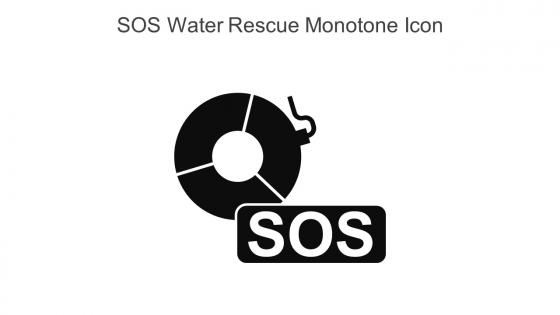 SOS Water Rescue Monotone Icon In Powerpoint Pptx Png And Editable Eps Format
