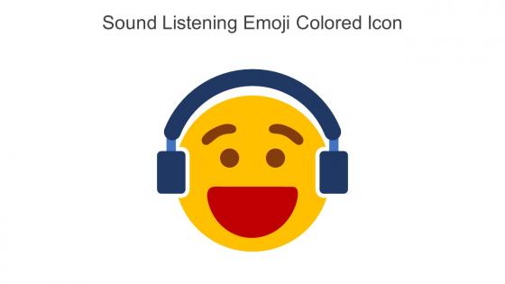 Sound Listening Emoji Colored Icon In Powerpoint Pptx Png And Editable Eps Format