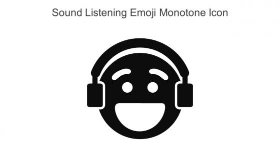 Sound Listening Emoji Monotone Icon In Powerpoint Pptx Png And Editable Eps Format