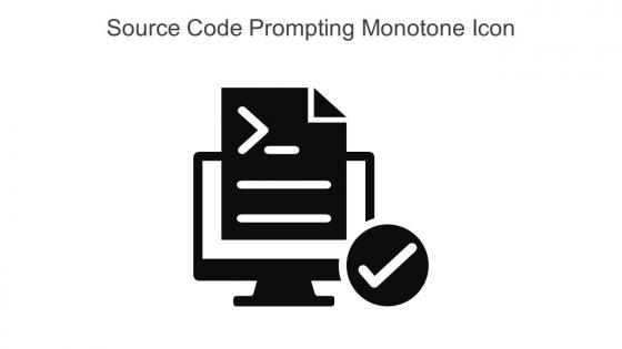 Source Code Prompting Monotone Icon In Powerpoint Pptx Png And Editable Eps Format