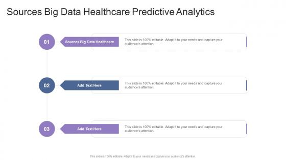 Sources Big Data Healthcare Predictive Analytics In Powerpoint And Google Slides Cpb