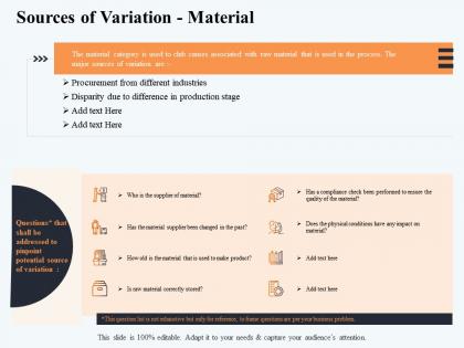 Sources of variation material in production ppt powerpoint presentation summary guidelines