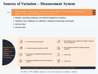 Sources of variation measurement system to frame ppt powerpoint presentation styles graphic images