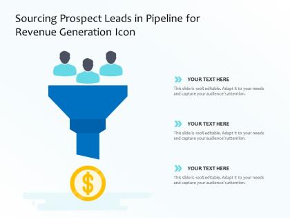 Sourcing prospect leads in pipeline for revenue generation icon