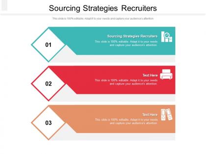 Sourcing strategies recruiters ppt powerpoint presentation gallery icons cpb