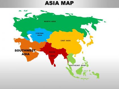 South asia continents powerpoint maps