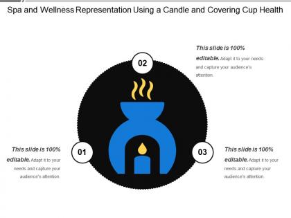 Spa and wellness representation using a candle and covering cup health