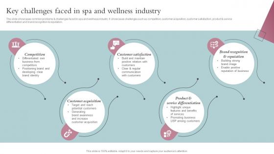 Spa Business Performance Improvement Key Challenges Faced In Spa And Wellness Industry Strategy SS V
