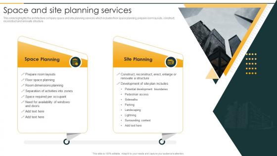 Space And Site Planning Services Architecture Company Profile