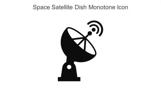 Space Satellite Dish Monotone Icon In Powerpoint Pptx Png And Editable Eps Format