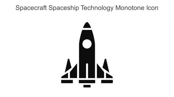 Spacecraft Spaceship Technology Monotone Icon In Powerpoint Pptx Png And Editable Eps Format
