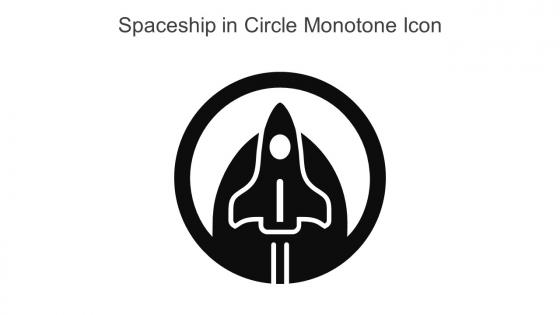 Spaceship In Circle Monotone Icon In Powerpoint Pptx Png And Editable Eps Format