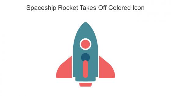 Spaceship Rocket Takes Off Colored Icon In Powerpoint Pptx Png And Editable Eps Format