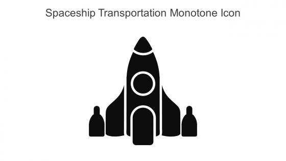 Spaceship Transportation Monotone Icon In Powerpoint Pptx Png And Editable Eps Format
