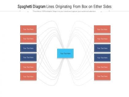 Spaghetti diagram lines originating from box on either sides
