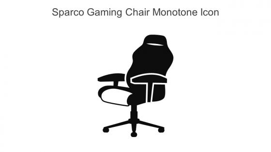 Sparco Gaming Chair Monotone Icon In Powerpoint Pptx Png And Editable Eps Format