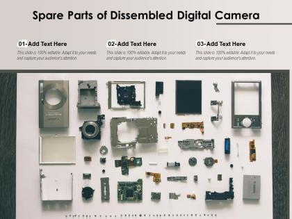 Spare parts of dissembled digital camera