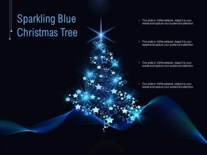 Sparkling blue christmas tree