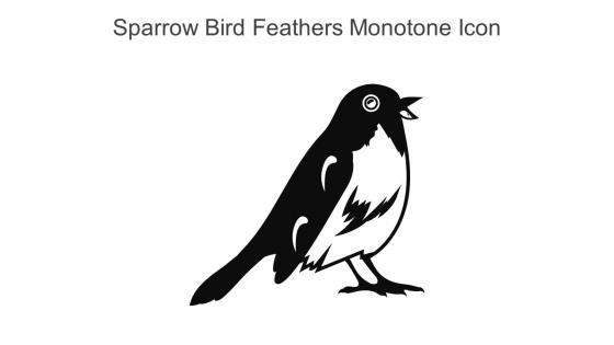 Sparrow Bird Feathers Monotone Icon In Powerpoint Pptx Png And Editable Eps Format