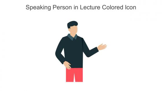 Speaking Person In Lecture Colored Icon In Powerpoint Pptx Png And Editable Eps Format