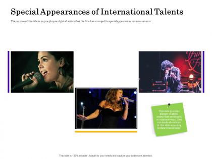 Special appearances of international talents corporate event management and planning