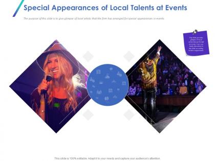 Special appearances of local talents at events ppt powerpoint presentation file