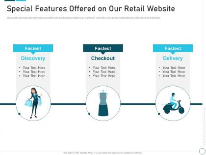 Special features offered on our retail website private investor round funding ppt tips