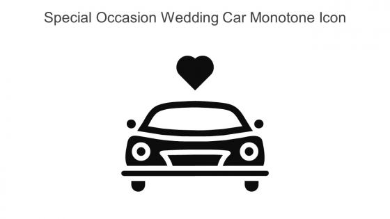 Special Occasion Wedding Car Monotone Icon In Powerpoint Pptx Png And Editable Eps Format