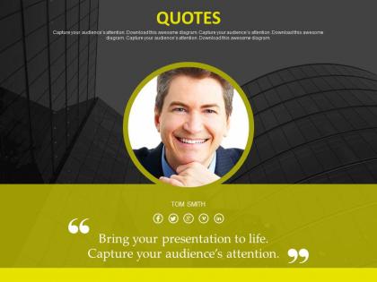 Special quote slide for company profile powerpoint slides