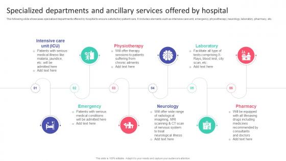 Specialized Departments And Ancillary Services Hospital Startup Business Plan Revolutionizing