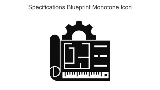 Specifications Blueprint Monotone Icon In Powerpoint Pptx Png And Editable Eps Format