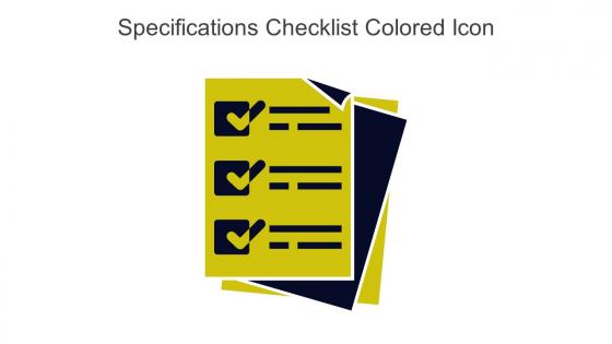Specifications Checklist Colored Icon In Powerpoint Pptx Png And Editable Eps Format